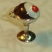 Vintage 1950's Sterling Silver Enamel Fudge Sundae Charm or Pendant