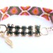 California Poppy Friendship Bracelet with Emerald Green Rhinestone Chain