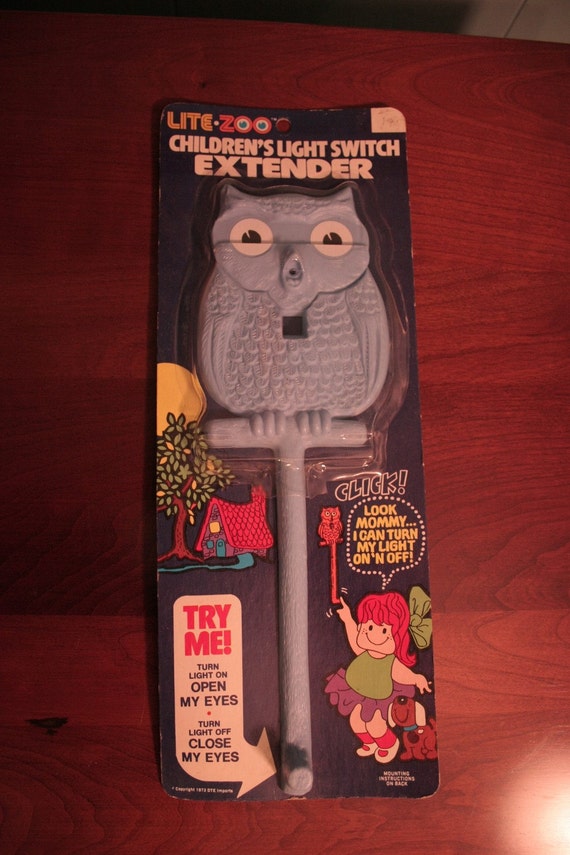 Vintage Blue Owl Light Switch Cover Kids Extender Lite Zoo