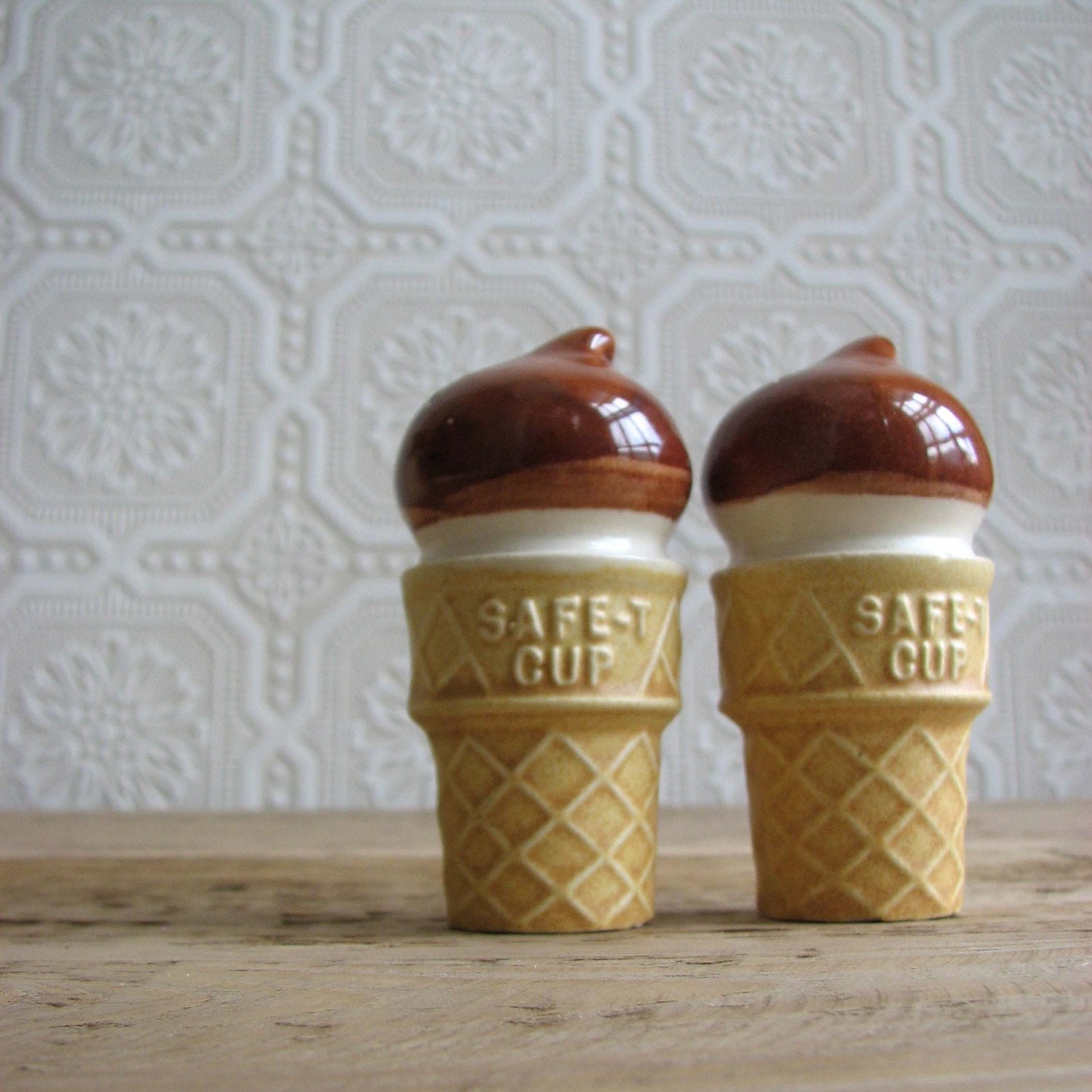 Vintage Ice Cream Salt and Pepper Shakers