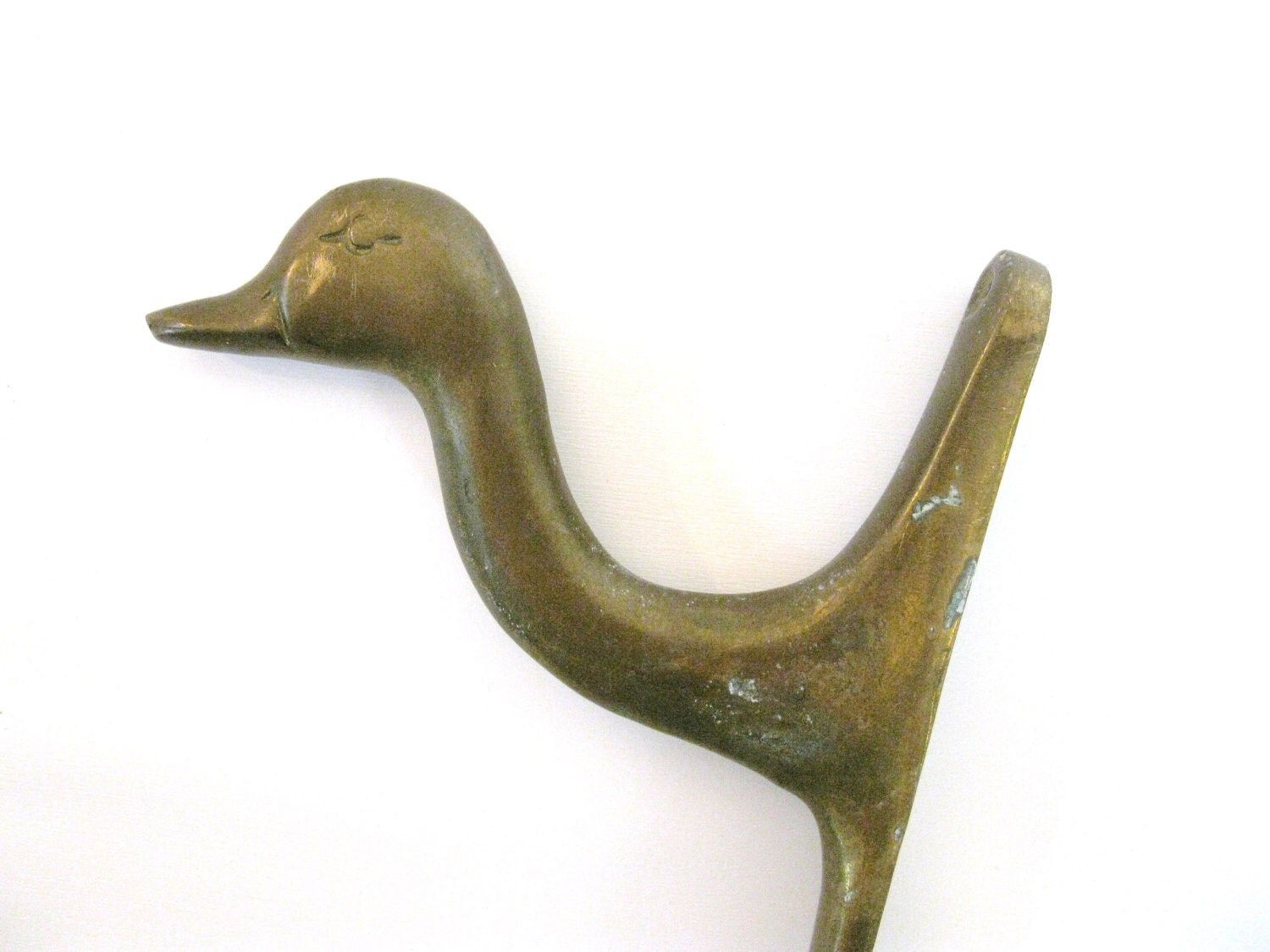 Vintage Brass Duck Hook