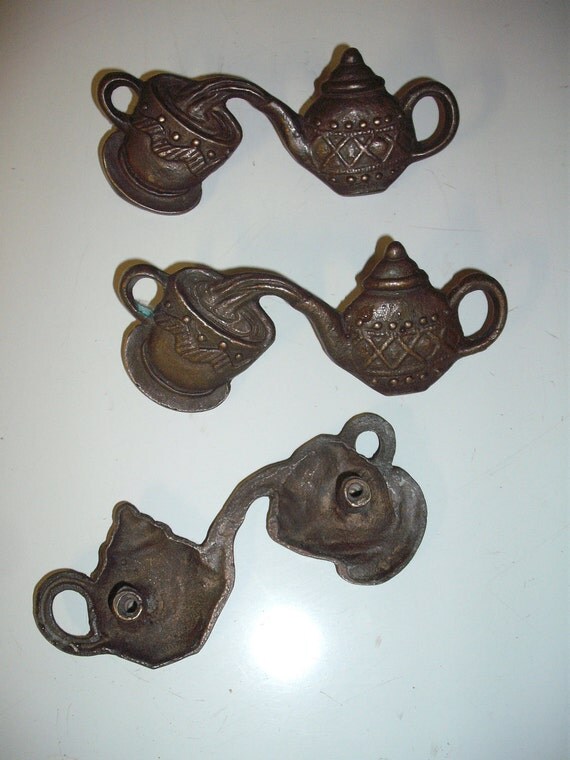 Set of Coffee Pot and Cup Drawer Pulls