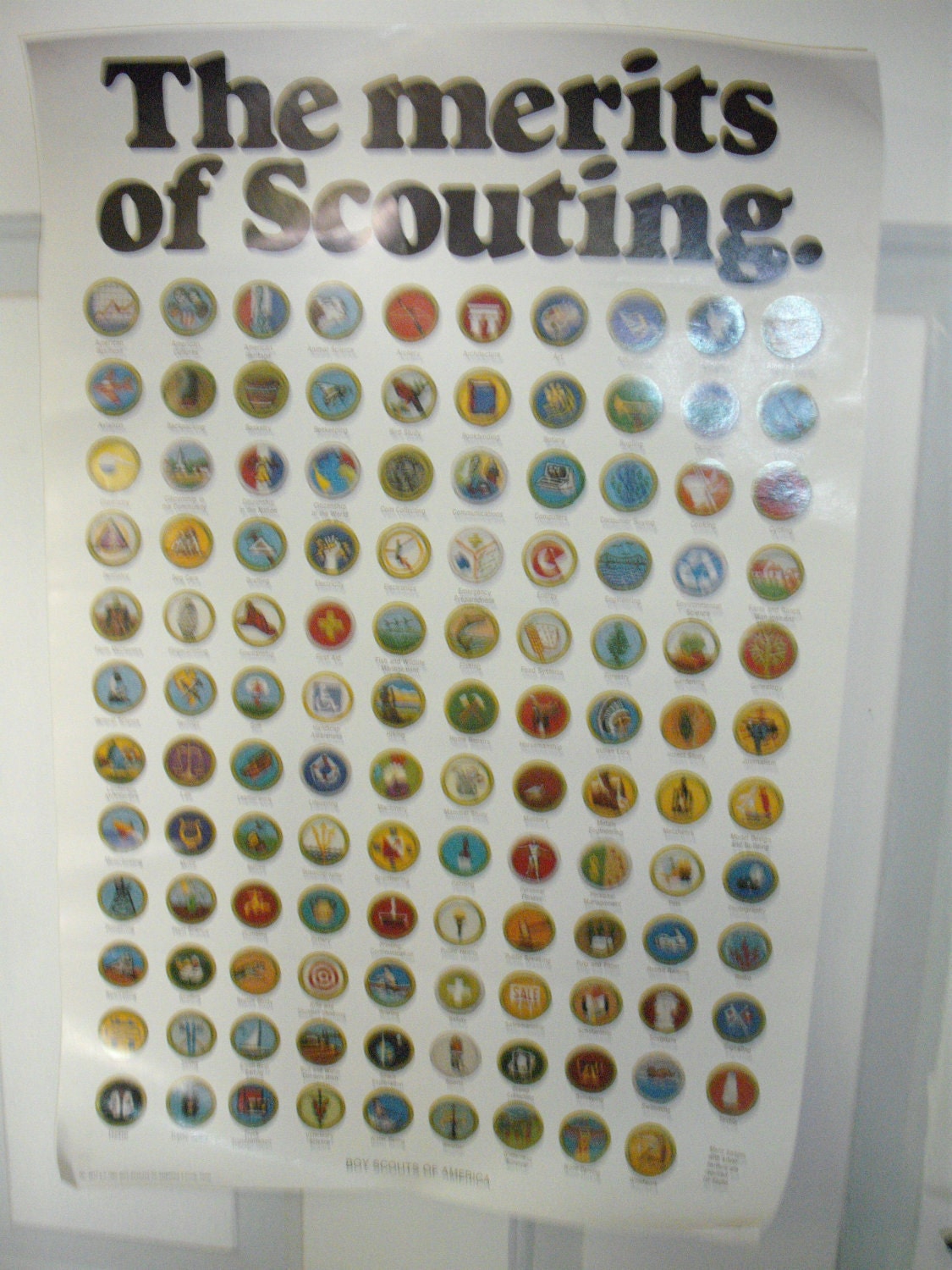 BSA Boy Scouts of America Merit Badge Poster