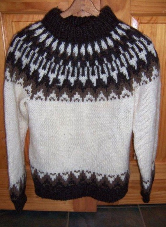 traditional icelandic yoke sweater intarsia wool beautiful