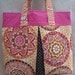 RESERVED for SUSAN Hot Pink "Moroccan Ballroom" Hand Sewn Oversized Tote by Blondies Bags