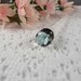 Hair Stick Mini Porcelain Blue Rose Flower With Pearl And Black Onyx Acrylic