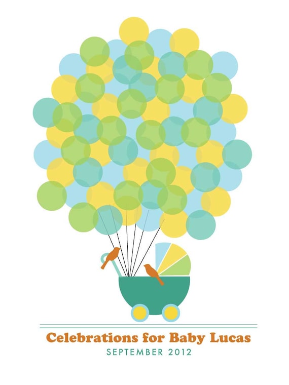 Printable Baby Poster | printable guestbook baby shower poster signature balloons Printable Baby Poster | printable guestbook baby shower poster signature balloons