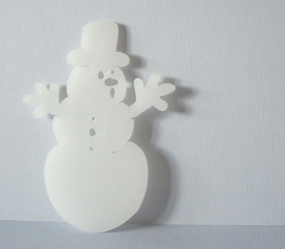 Snowman Christmas Ornament Scroll Saw Acrylic by OohLookItsARabbit