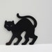 Halloween Decoration Black Cat Ornament Stencil Hand Cut Acrylic