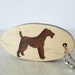 Airedale Terrier Dog Key Chain Wood Scroll Saw Keychain Hand Cut