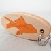 CLEARANCE: Scroll Saw Keychain Tropical Fish Key Chain Wood Orange Hand Cut