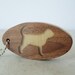 Wood Bloodhound Key Chain Scroll Saw Keychain Walnut Maple