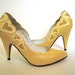 yellow leather heels