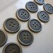 10 Vintage Gunmetal Tone Coat Buttons