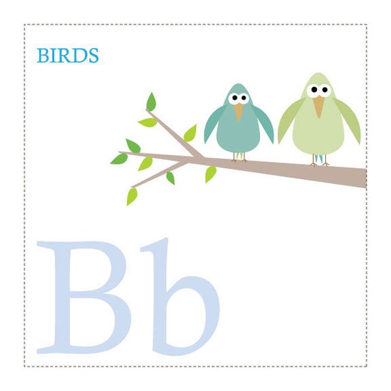 B Is For Birds Alphabet Print