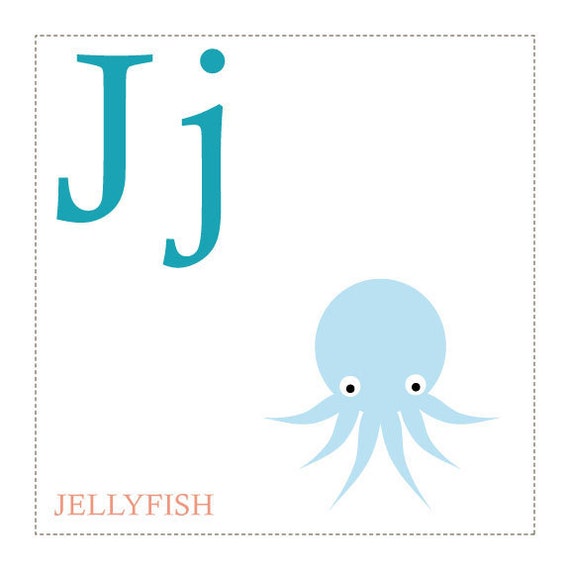 J Is For Jellyfish Print