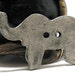 White Elephant Button - OOAK Ceramic Focal Button