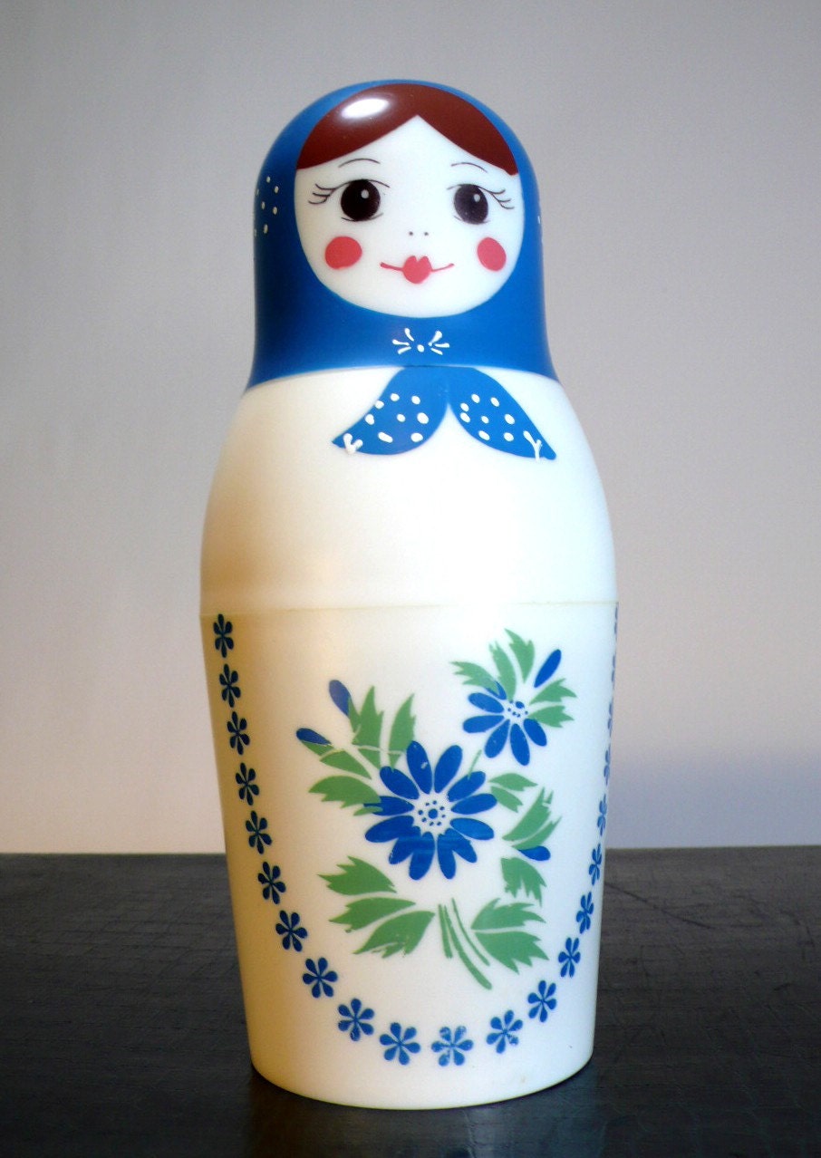 vintage RARE russian babushka nesting doll by SugarCubeVintage