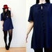 Vintage Nautical French Frill mini Dress 1970s