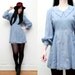 Vintage Floral Sheer Lace Peter Pan Nautical Collar Dress