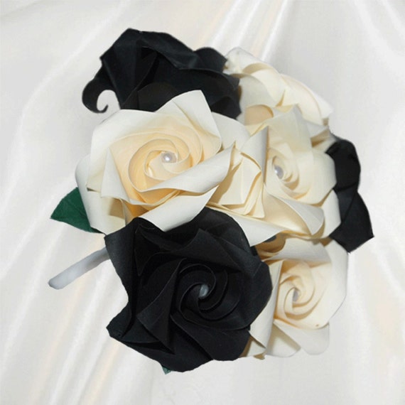 wedding origami bouquet buy Ivory Flowergirl Origami OrigamiDelight Roses by Black & Wedding