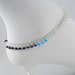 Fringe Sterling Silver Anklet Blue Gemstone Dangles Shaded Ombre Jewelry Ankle Bracelet Complimentary Shipping