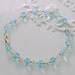 Sky Blue Topaz Bracelet Gemstone Semiprecious Cubes December Birthstone Gold Filled Jewelry Complimentary Shipping