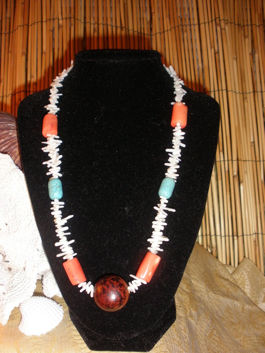 Coral Reef Necklace by SeaShellsCreations on Etsy