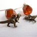 Dinosaur Earrings, Drop Earrings, Dangle Earrings, Beaded