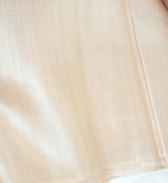 Pure Silk Fabric Yardage. Ahimsa Peace Silk in Ivory. 7075