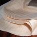 Half Yard - Cream Plaid 100% Handmade PEACE Silk to make Scarf, Top, Dress. Light Weight, Good Fall. Cruelty Free Ethical Vegan Silk.