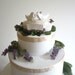 Ready to Ship - Wedding Cake Topper - Bride and Groom Love Birds - Personalized Banner - Handmade by oenopia