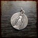 Vintage French Silver Miraculous Virgin Mary Religious Medal - Antique Jewelry from France