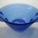 Depression glass cream soup bowl- cobalt blue Moderntone