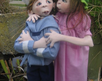 Cloth Doll Pattern Jessie and Jack by SFM Cloth Dolls With Attitude