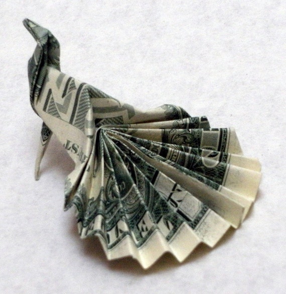 Dollar Bill Origami Peacock