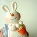 Vintage 1975 Easter Bunny Bernadette Bunny Hallmark Collectible Pin Brooch