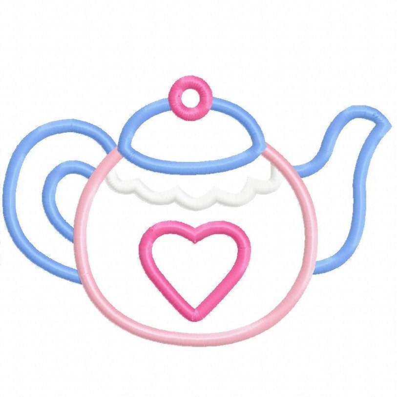 Digitizing Dolls Teapot Applique Embroidery by DigitizingDolls