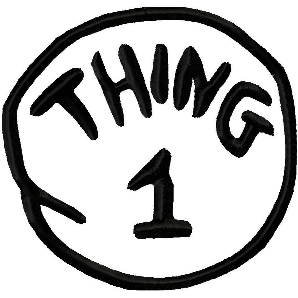 Thing 1 Logo Colouring Pages