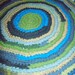 SALE- Blues and Greens Upcycled Area Rug
