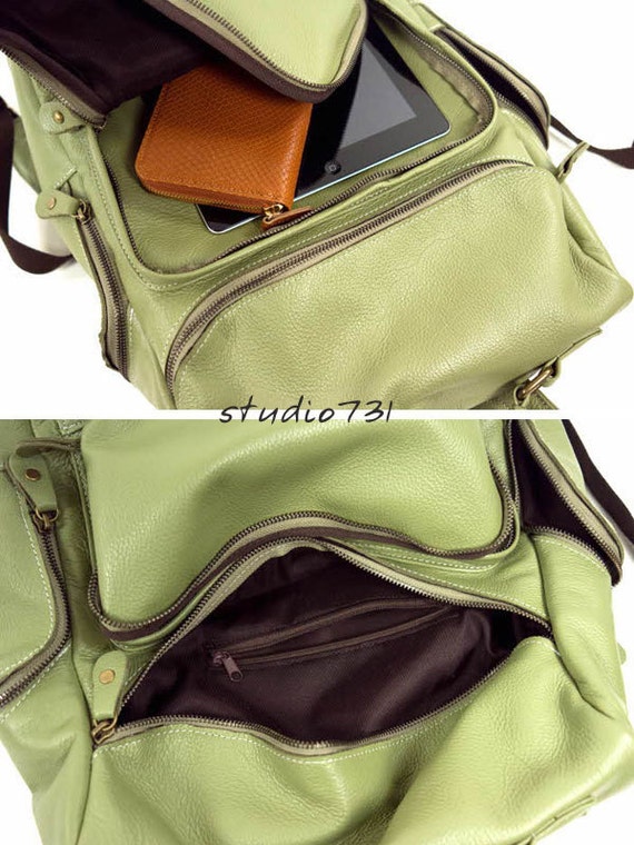 Chic Style Leather Backpack Black