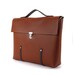 Unique Leather Brief Case / Messenger Bag / Backpack collaboration with junev - Brown