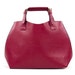 Faux Leather Large Tote Bag - Red