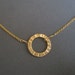 Wrinkled Gold Circle Necklace