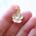 Champagne - A Beautiful Flower Necklace On 14K gold filled chain - Simple everyday delicate jewelry