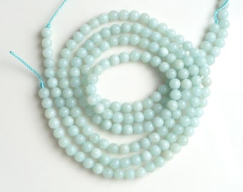 4 mm Amazonite beads, round FULL STRAND