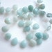 Amazonite , faceted , pear briolette beads (11x9mm)