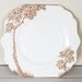 Vintage Cake Sandwich Plates Serving Tree Flowers Red Yellow Blue Green Brown Square
