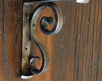 Wall Shelf Bracket Forged by a Blacksmith Traditional - Style 01