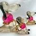 Snoopy Strolls With Family - Vintage Resin Figures - Dirty but Cute